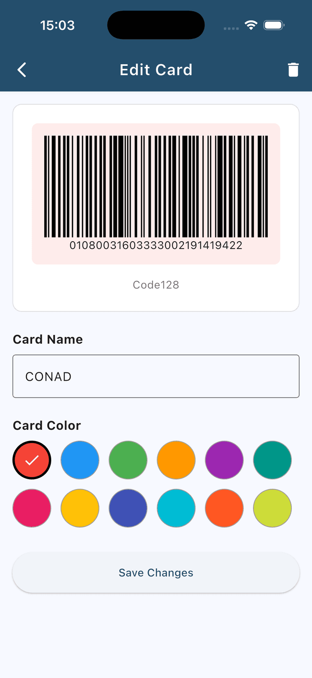 Fidelity Cards - Dettagli carta